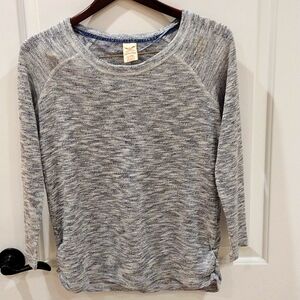 Faded Glory Blue Grey Sparkle Knit Top Size Small